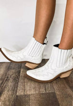 Load image into Gallery viewer, White Cowboy Booties
