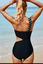 Load image into Gallery viewer, Black Zigzag Swimsuit
