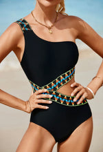 Load image into Gallery viewer, Black Zigzag Swimsuit
