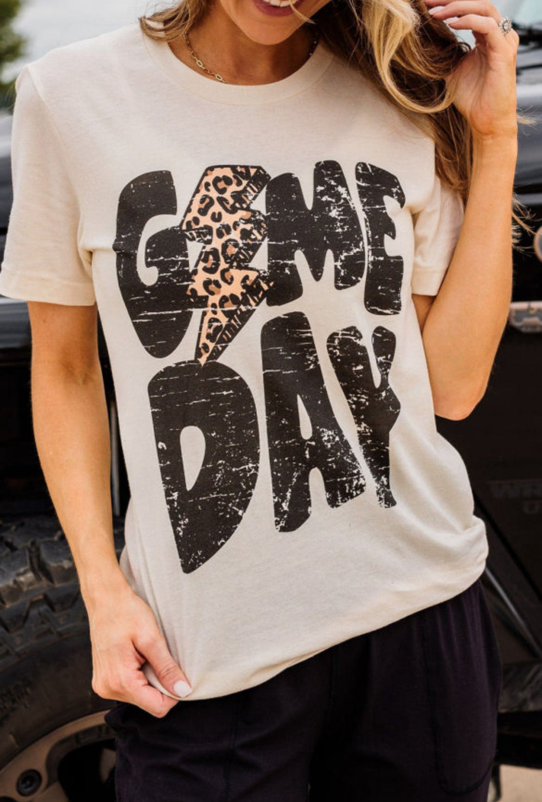 Khaki GameDay Leopard Print T-Shirt