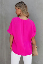 Load image into Gallery viewer, Pink Short Sleeve Blouse
