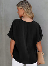 Load image into Gallery viewer, Black Short Sleeve Blouse
