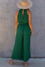 Load image into Gallery viewer, Green Halter Pleated Jumpsuit
