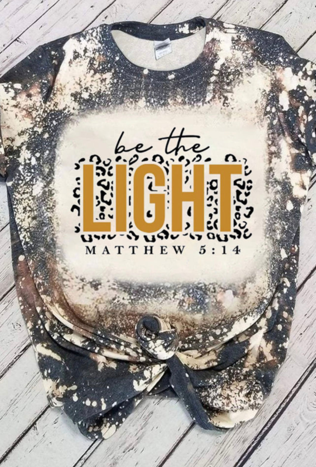 Be The Light Bleach Short Sleeve Shirt