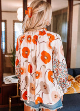 Load image into Gallery viewer, Orange Floral Spring Top
