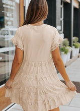 Load image into Gallery viewer, Khaki Eyelet Dress
