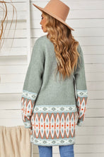 Load image into Gallery viewer, Green Aztec Open Front Cardigan
